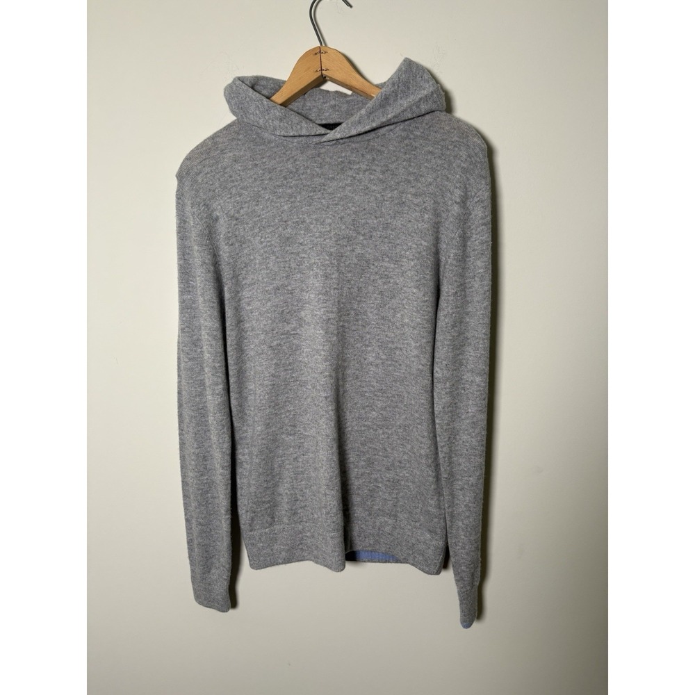Greyson Koko Hoodie Mens Small Gray Wool Cashmere Blend Knit Golf Sweater S